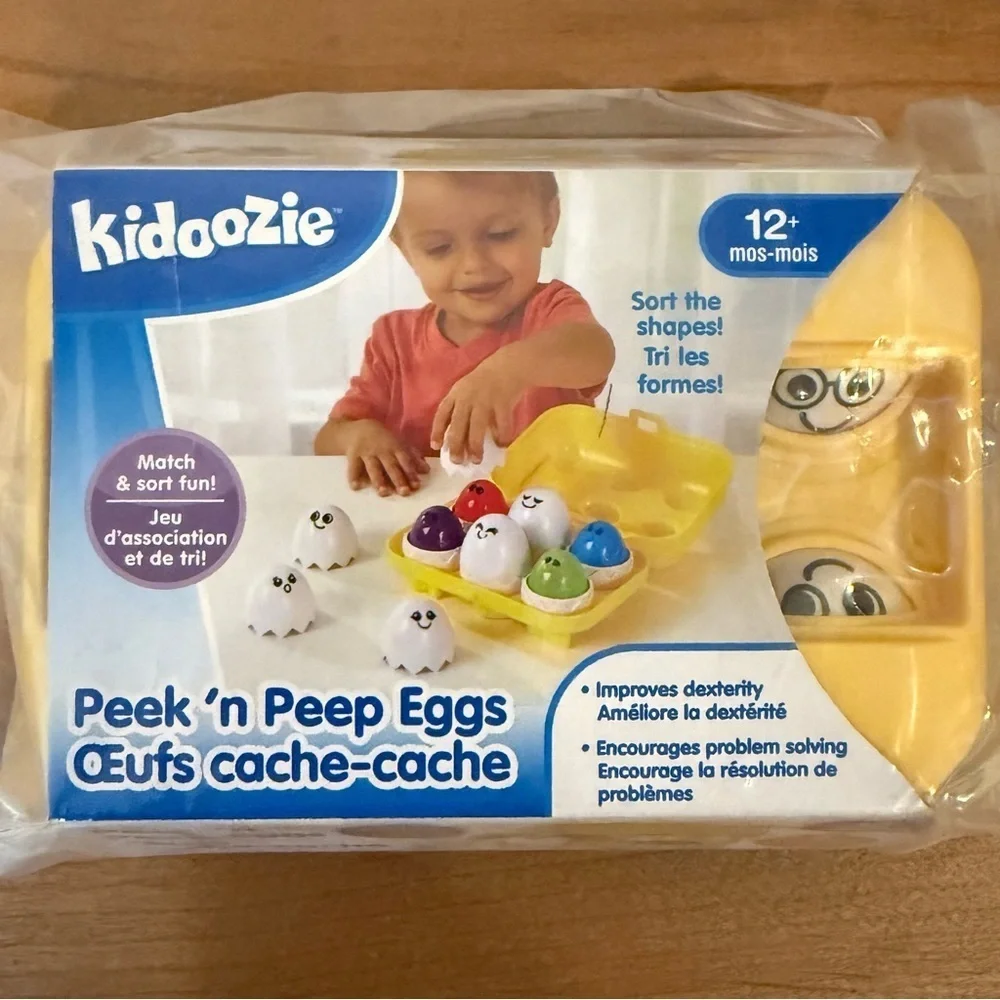 NWT Kidoozie Peek ‘n Peep Eggs sorting toy ages 12+ months